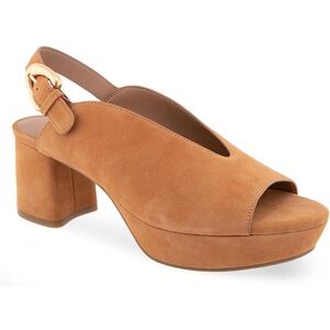 Elegant Tan Women's Slingback Heels